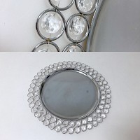 Stříbrný tác 30cm s krystalem